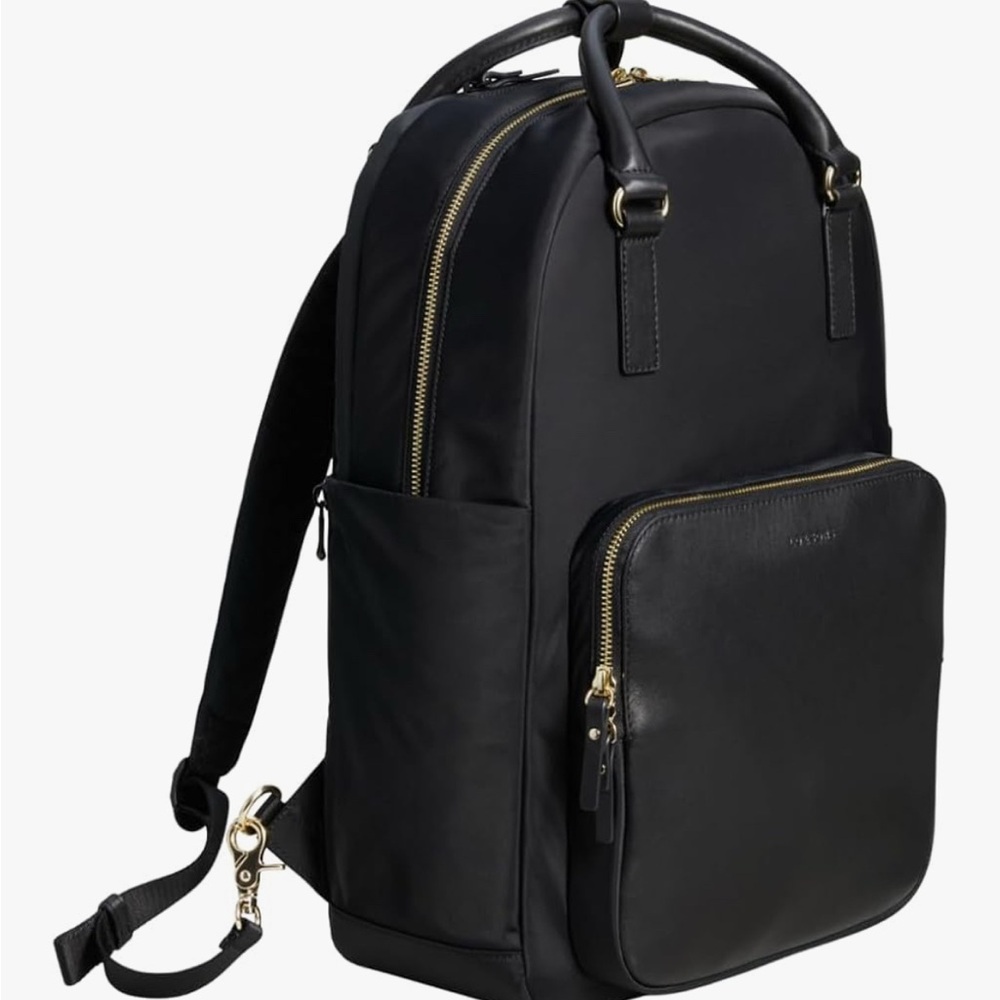 Lo & Sons Rowledge Black Work / Travel Backpack with Front Zipper Pocket